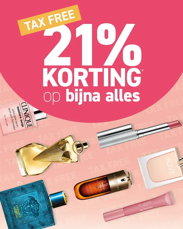 Tax Free 21% korting